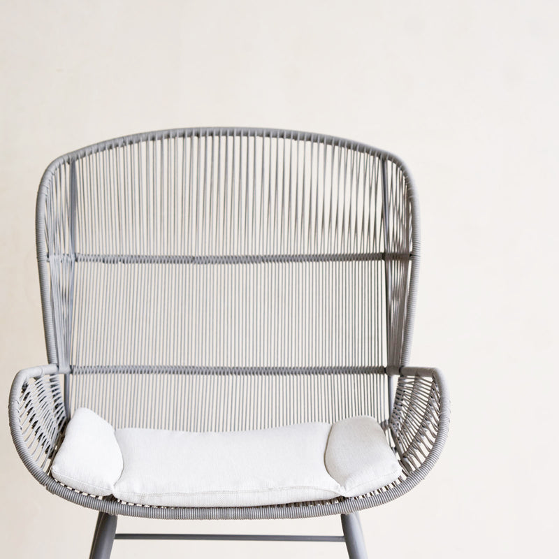 Rose Outdoor Dining Chair in Grey with White Cushion from Originals Furniture Singapore