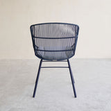 Rose Outdoor Dining Chair in Indigo Dark Blue with White Cushion from Originals Furniture Singapore