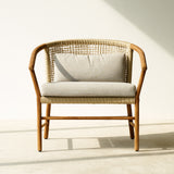 Icon Outdoor Lounge Chair Armchair in Beige Natural with Cushions from Originals Furniture Singapore